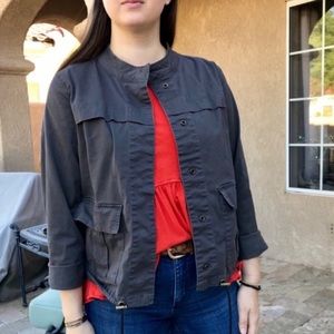 Sanctuary Charcoal hem cord lightweight jacket L